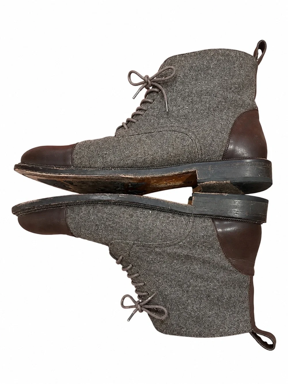 Taft Jack Boot in Grey/Oxblood Handmade in Spain Size 45 EU / 12 US